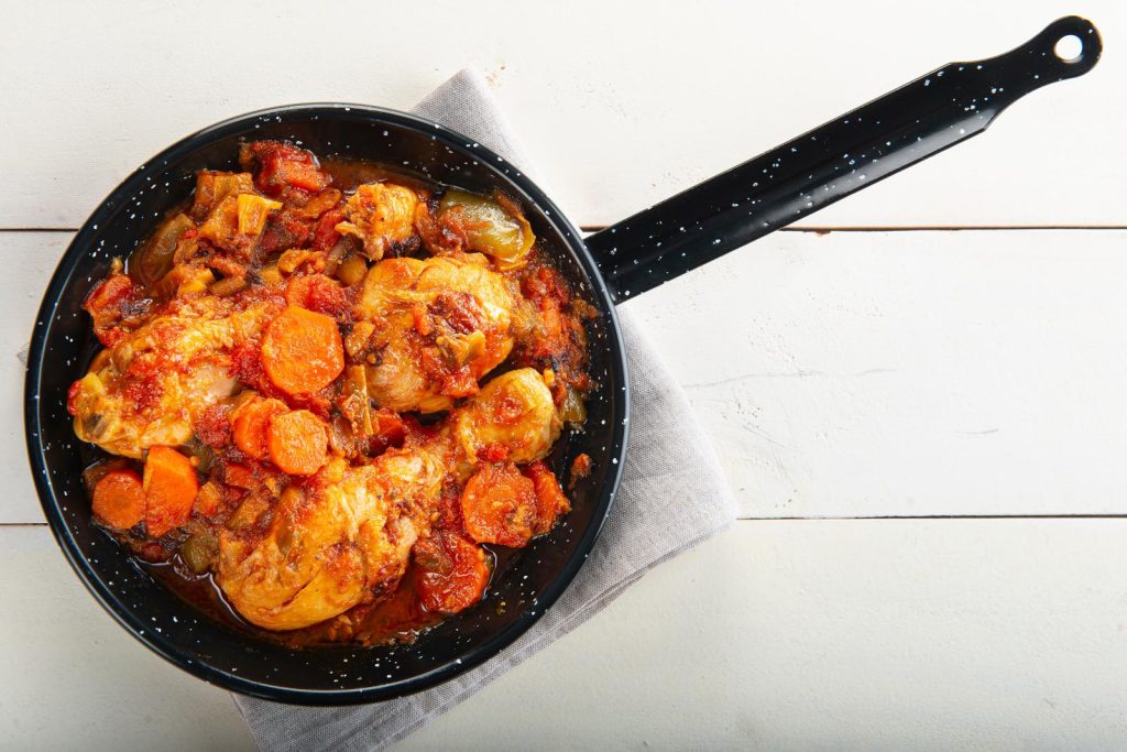 Cosce di pollo alla cacciatora