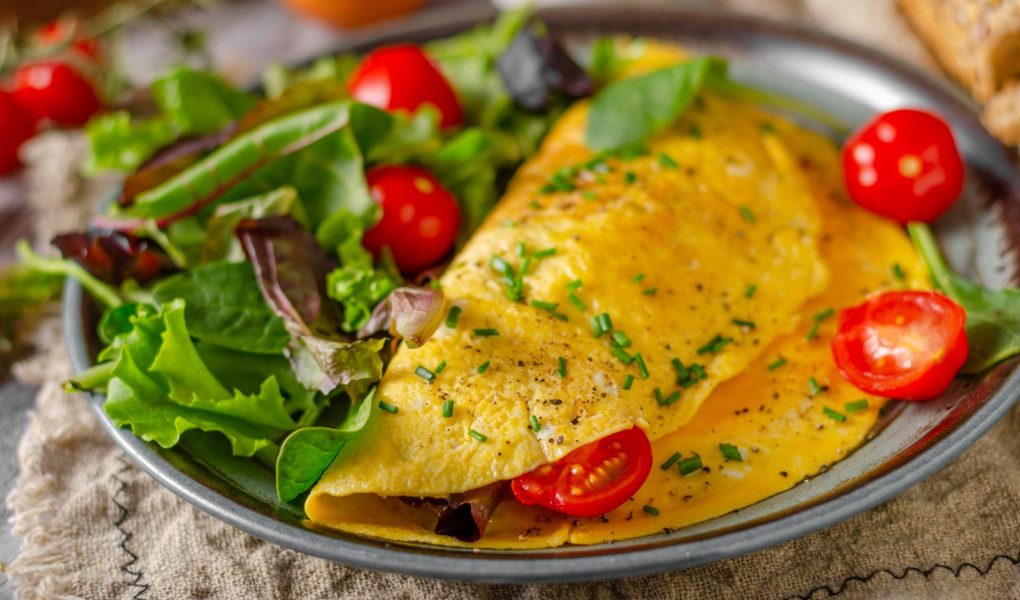 Frittata con fiori di zucca