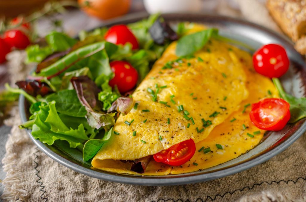 Frittata con fiori di zucca