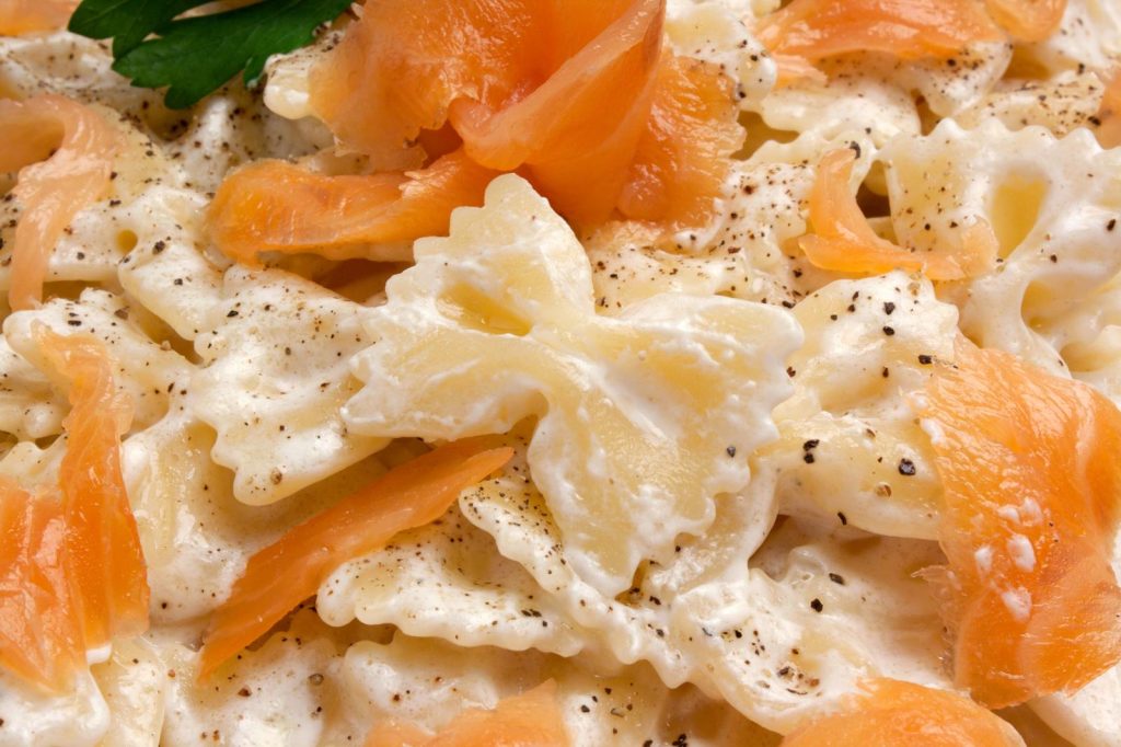 Pasta salmone e pomodorini