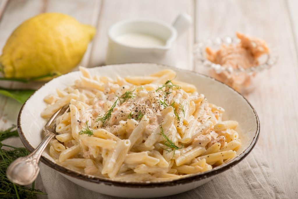 Pasta salmone e zucchine