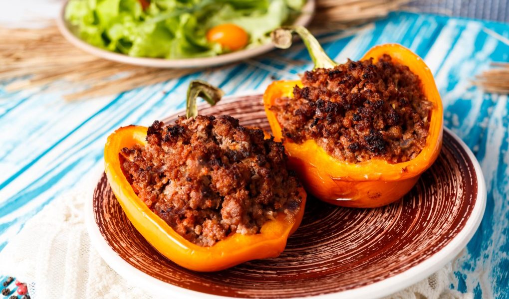 Peperoni ripieni di carne