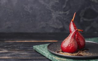 Pere al vino rosso
