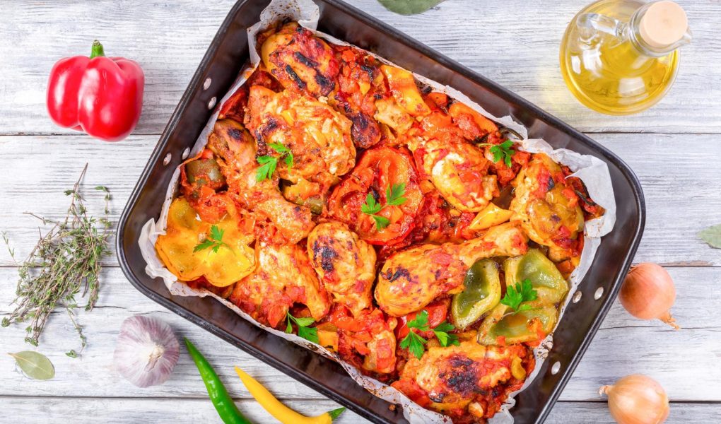 Pollo con peperoni alla romana
