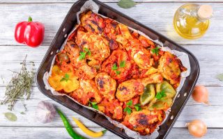 Pollo con peperoni alla romana