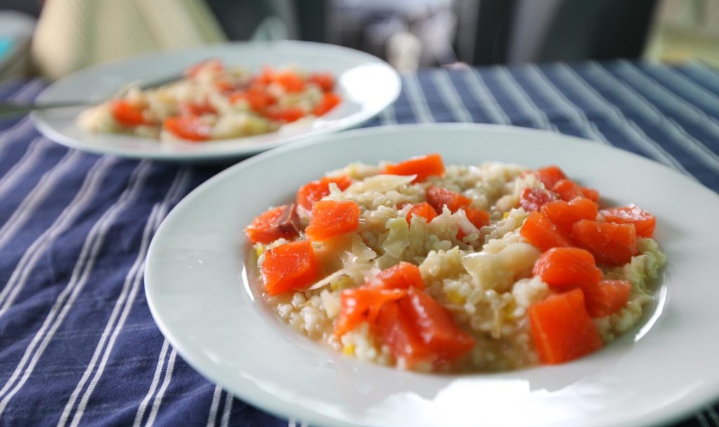 Risotto al salmone