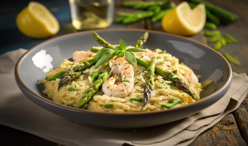 Risotto asparagi e gamberetti