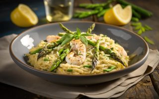 Risotto asparagi e gamberetti