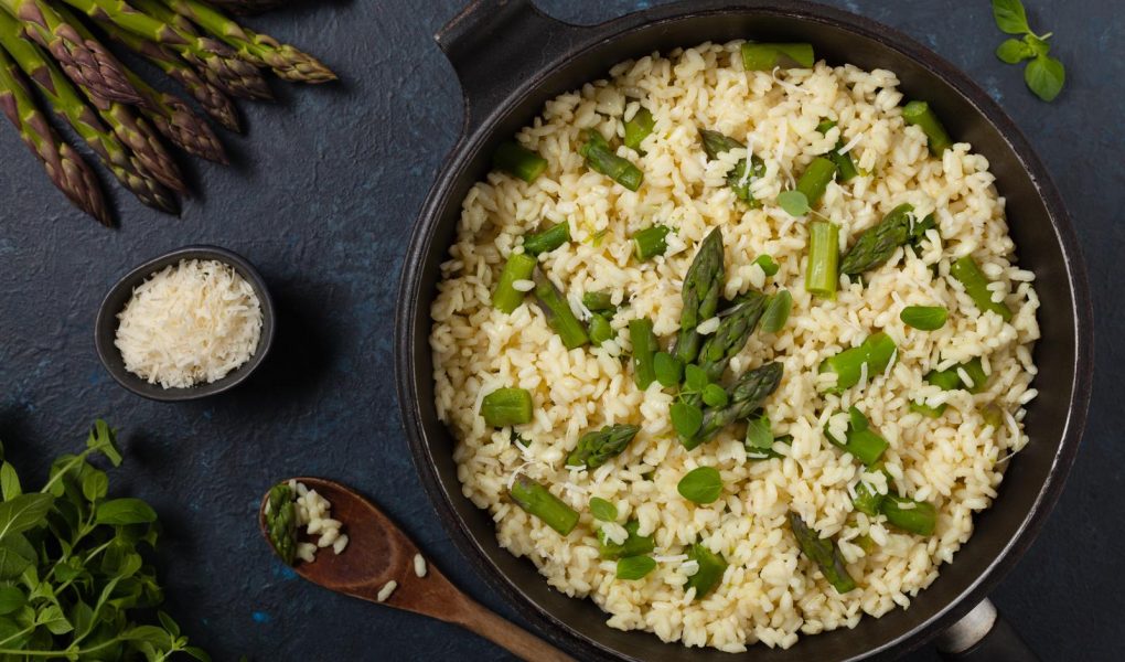 Risotto con asparagi selvatici