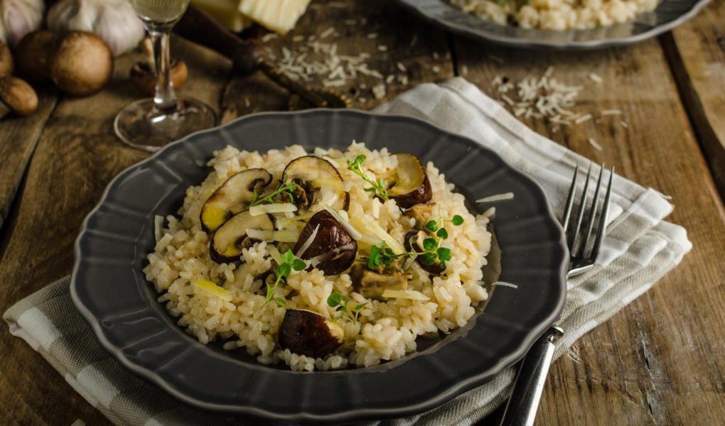 Risotto funghi e salsiccia