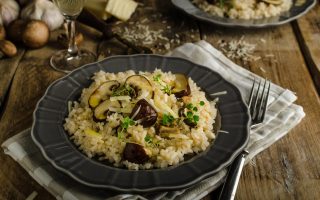 Risotto funghi e salsiccia