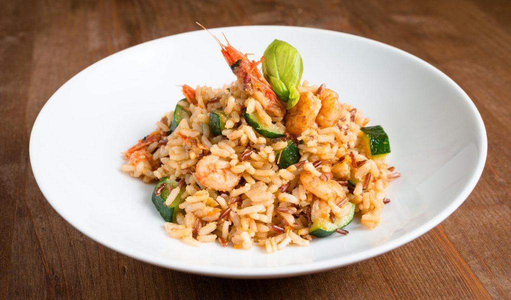 Risotto gamberetti e zucchine