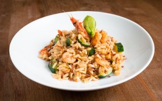 Risotto gamberetti e zucchine