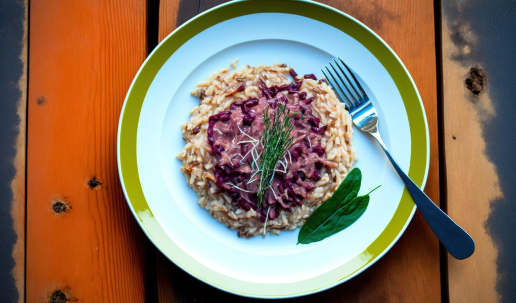 Risotto radicchio e speck
