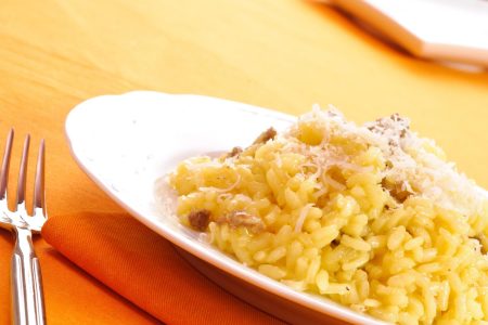 Risotto zafferano e salsiccia