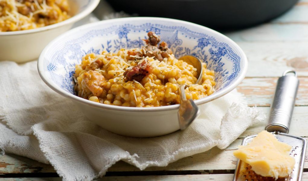 Risotto zucca e salsiccia