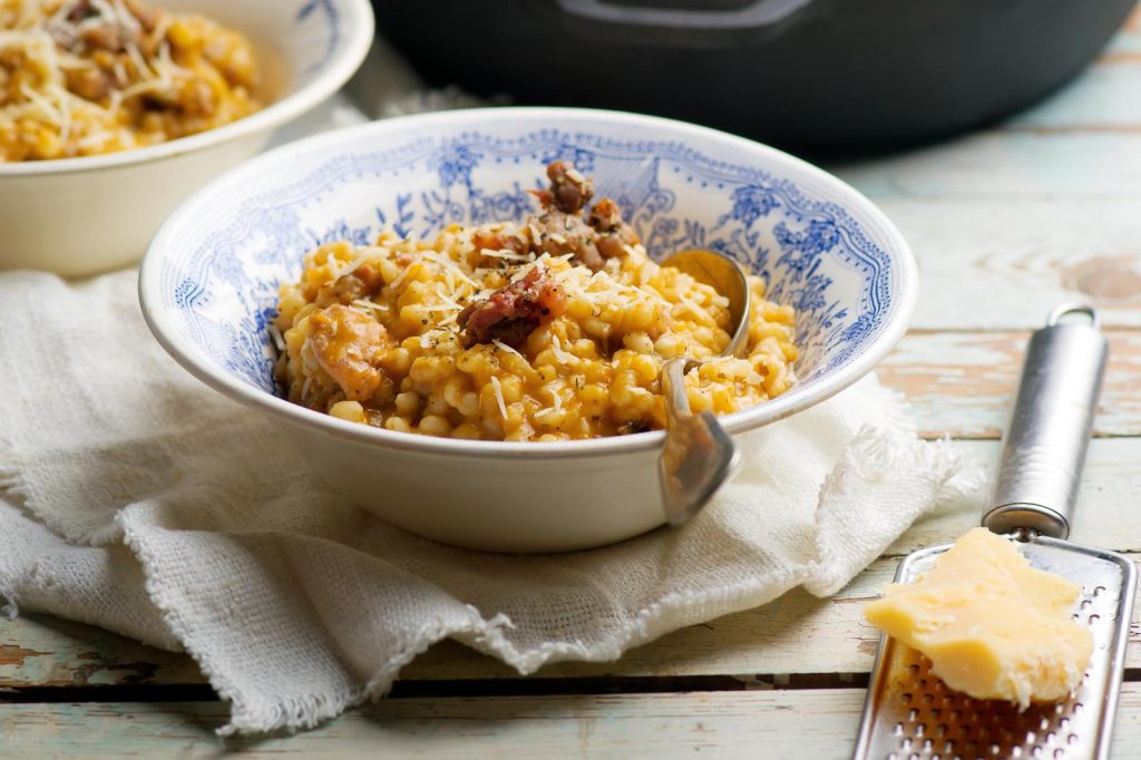 Risotto zucca e salsiccia