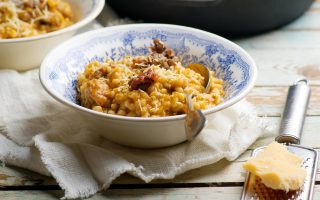 Risotto zucca e salsiccia