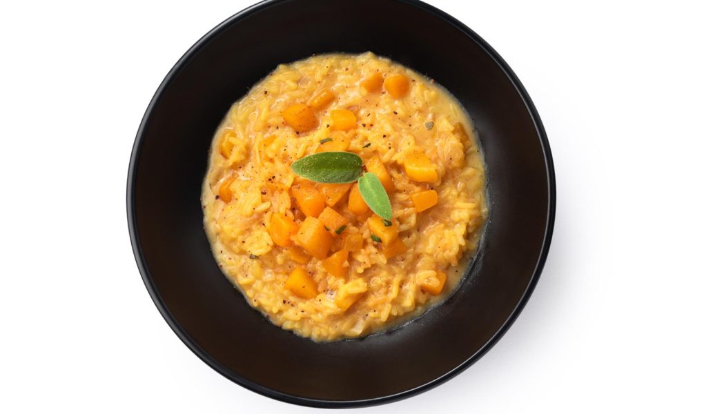 Risotto zucca e speck