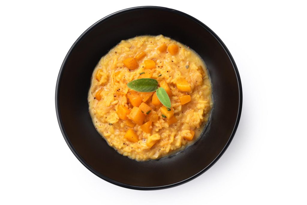 Risotto zucca e speck