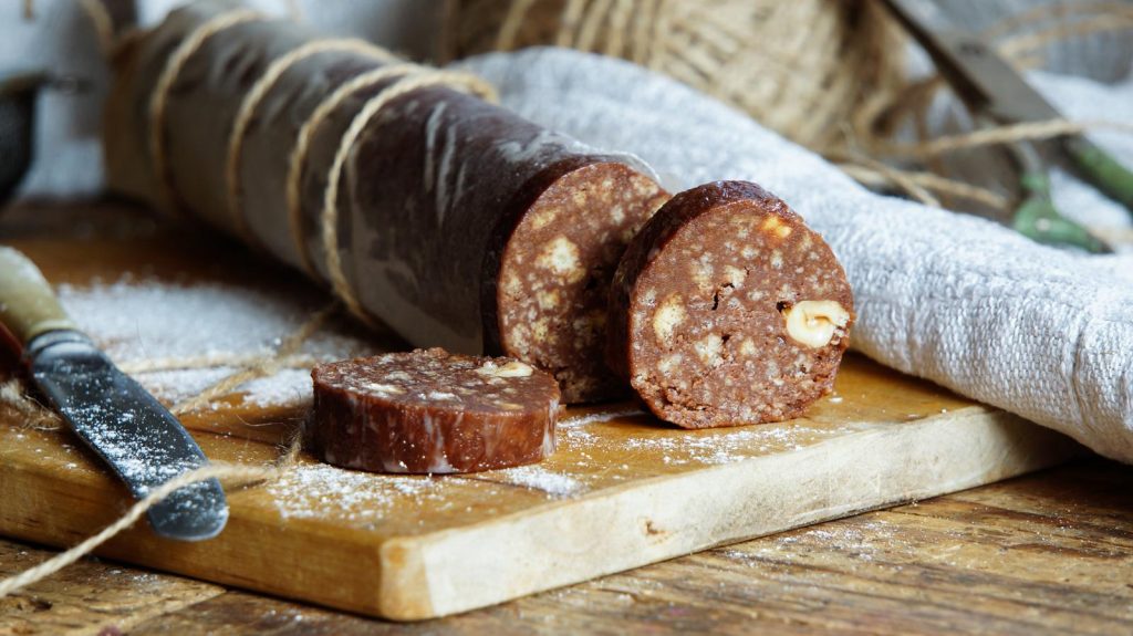 Salame al cioccolato con cacao