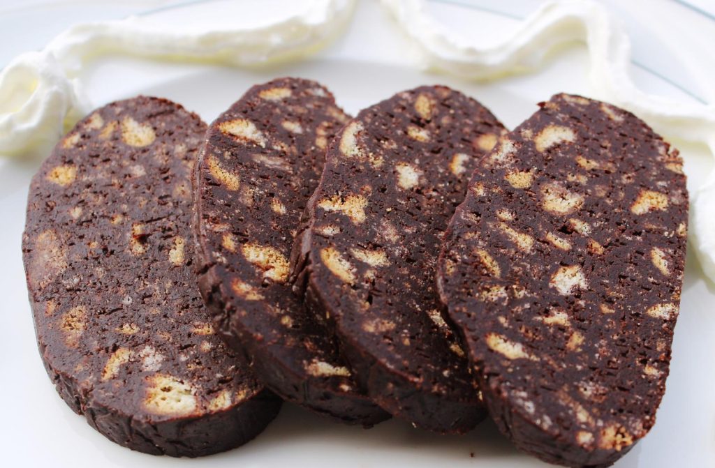 Salame di cioccolato senza uova
