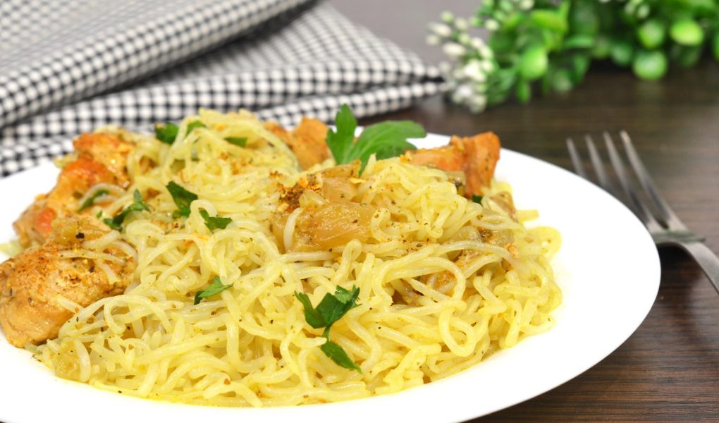 Spaghetti di soia con verdure