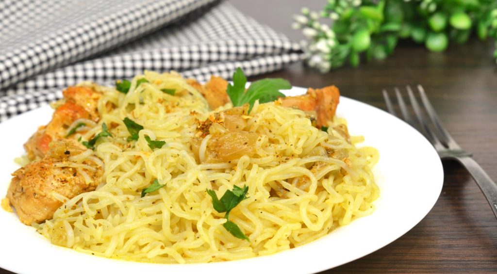 Spaghetti di soia con verdure