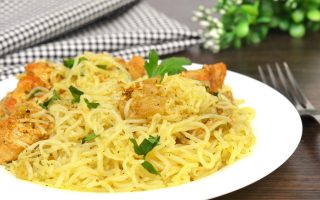 Spaghetti di soia con verdure